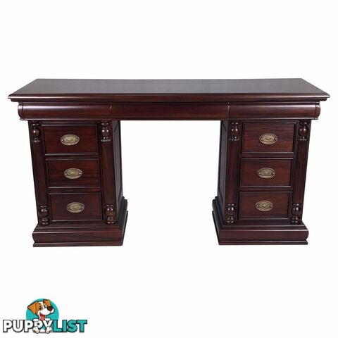 Wooden Mahogany Colonial Dressing Table & Mirror