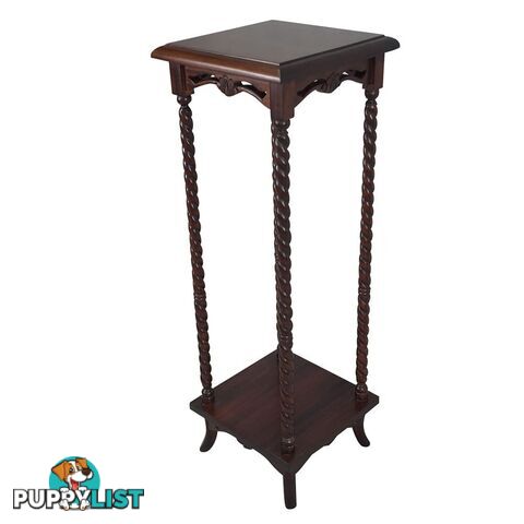 Solid Mahogany Wood Square Lamp Table