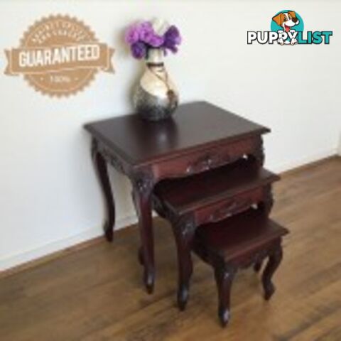 Solid Mahogany Wood Nest / Side Table