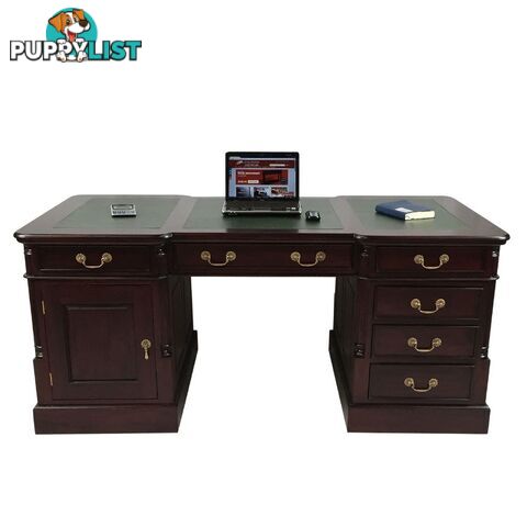 Solid Mahogany Wood Office Executive Partners Desk