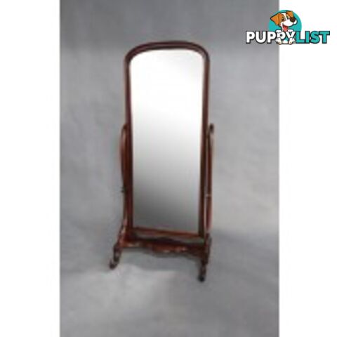 Solid Mahogany Timber Victorian Cheval Mirror