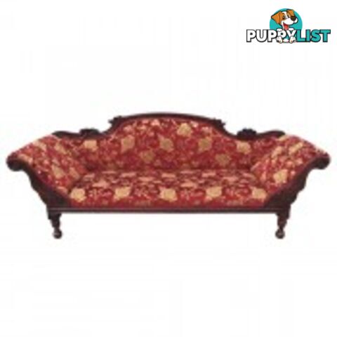 Solid Mahogany Wood 2 Seater Chaise Lounge