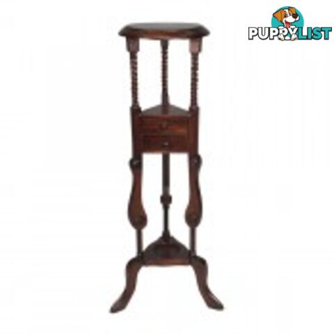 Solid Mahogany Wood Twist Plant Stand / Flower Stand