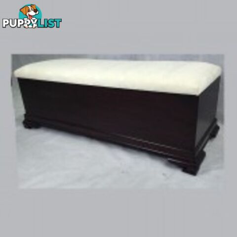 Mahogany Wood Large Storage Box & Ottoman