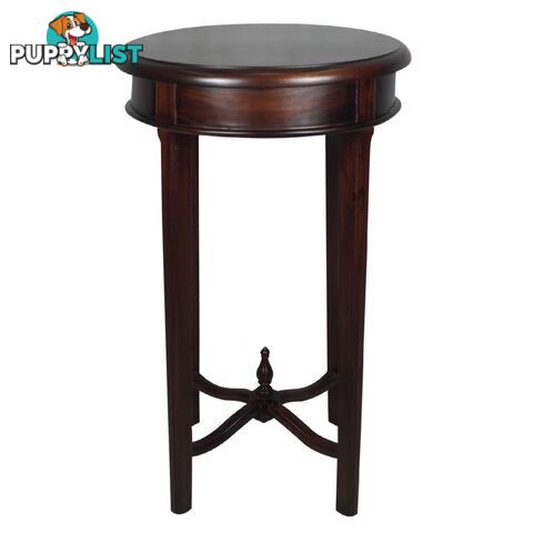 Solid Mahogany Wood Round Lamp Table