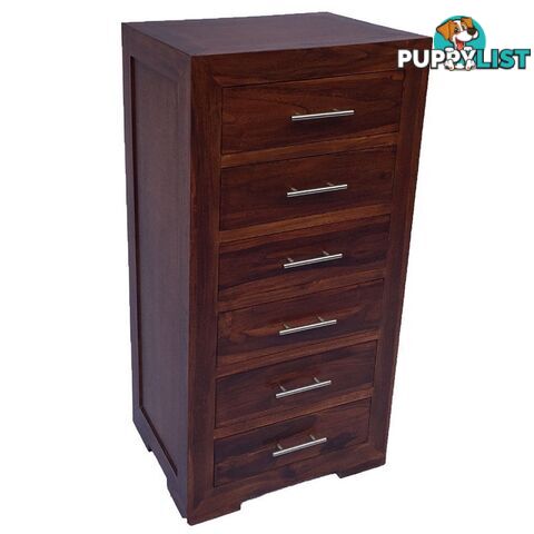 Solid Wood Bedroom Tallboy / Chest with 6 Large Drawers