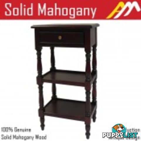 Solid Mahogany Wood Reproduction Side Table