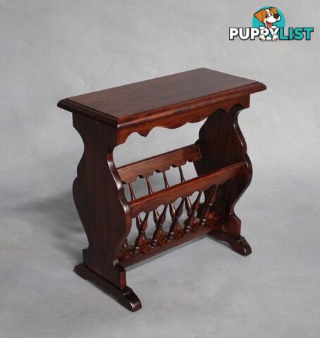 Solid Mahogany Wood Magazine Rack