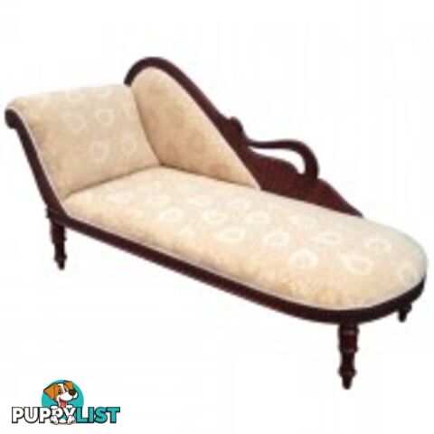 Solid Mahogany Wood Swan Chaise Lounge / Love Seat