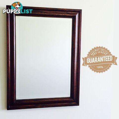 Solid Wood Bevelled Glass Mirror