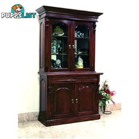 Solid Mahogany Timber Bookcase / Display Cabinet