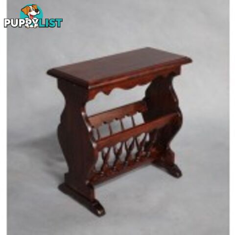 Solid Mahogany Wood Magazine Rack