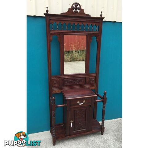 Solid Mahogany Wood Medium Hall Stand