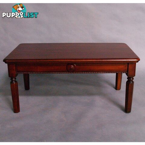 Solid Mahogany Wood Coffee Table 130 cm