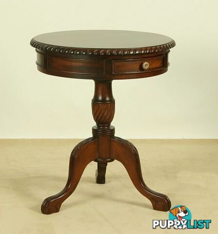 Solid Mahogany Wood 110 cm Round Table