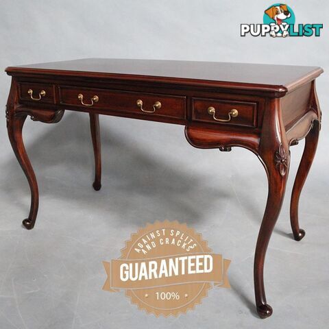 Mahogany Wood Office Desk with 4 Drawers