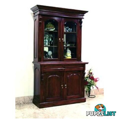 Solid Mahogany Timber Bookcase / Display Cabinet