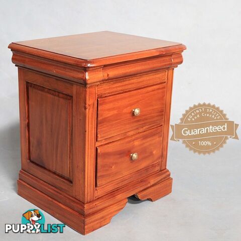 Mahogany Wood Bedside Bedside Table Monet Collection