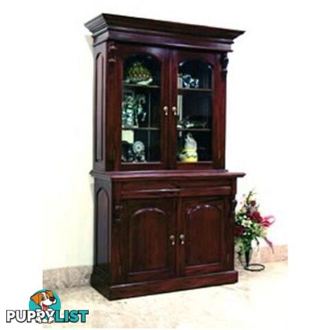 Solid Mahogany Timber Bookcase / Display Cabinet