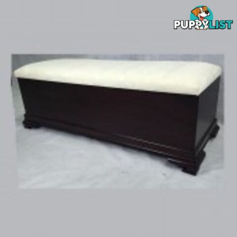 Mahogany Wood Large Storage Box & Ottoman