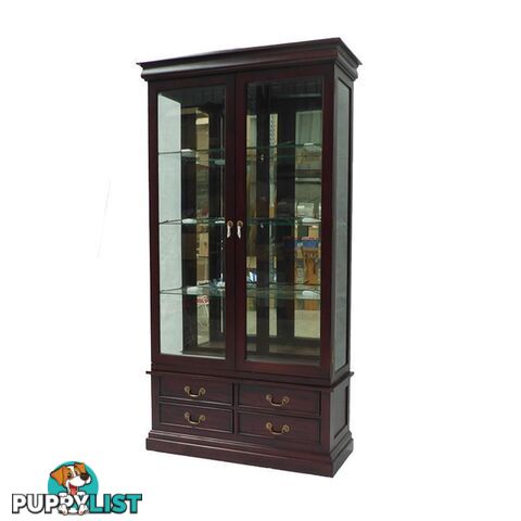 Solid Mahogany Large Book Case With 4 Drawer