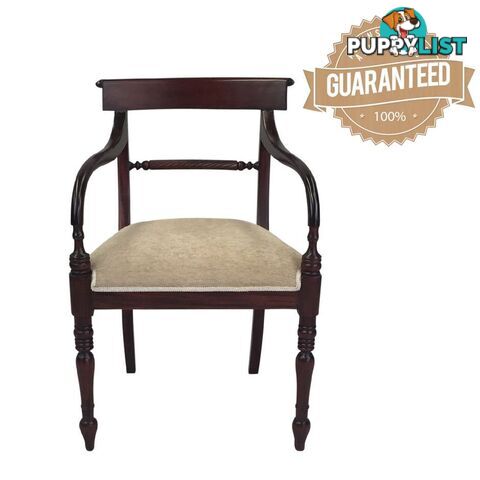 Solid Mahogany Wood Regency Rope Carver Chair