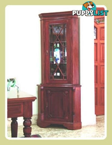 Solid Mahogany Timber Corner Cabinet