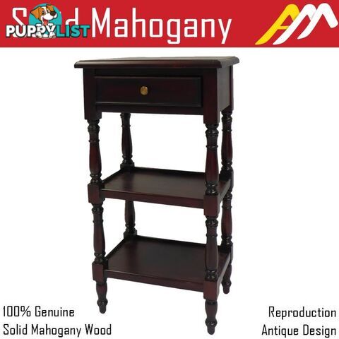 Solid Mahogany Wood Reproduction Side Table