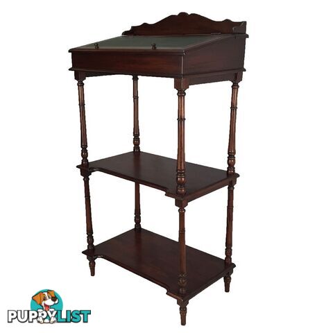 Solid Mahogany Wood Multi Use Shelf and Storage