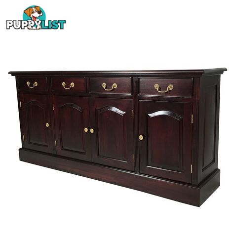 Solid Mahogany Wood Colonial 4 Door Buffet