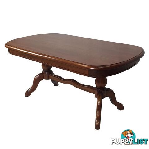 Solid Mahogany Wood Pedestal Legs Oval Coffee Table