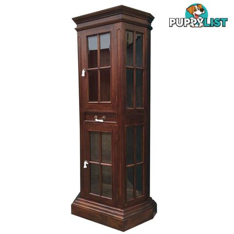 Solid Mahogany Wood Profile Display Cabinet / Bookcase