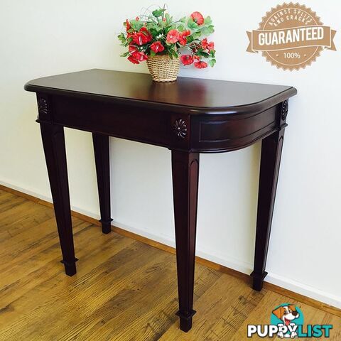 Solid Mahogany Wood Semi Round Large Hall Table