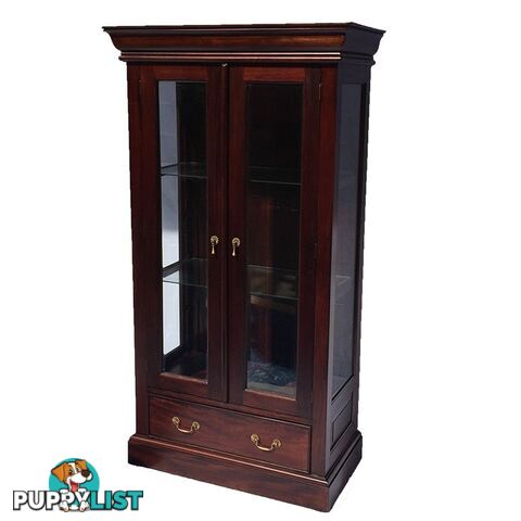 Solid Mahogany Timber Book Case With Drawer