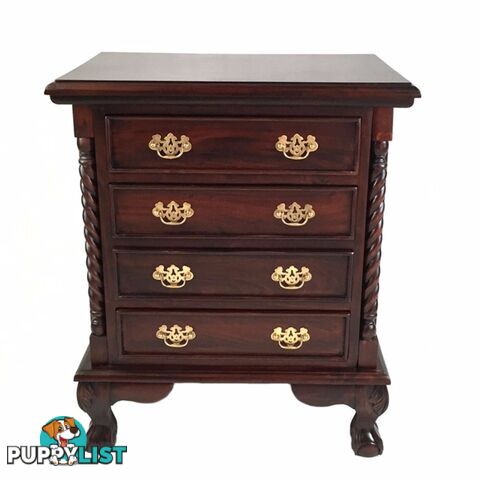 Solid Mahogany Wood Bedside Table