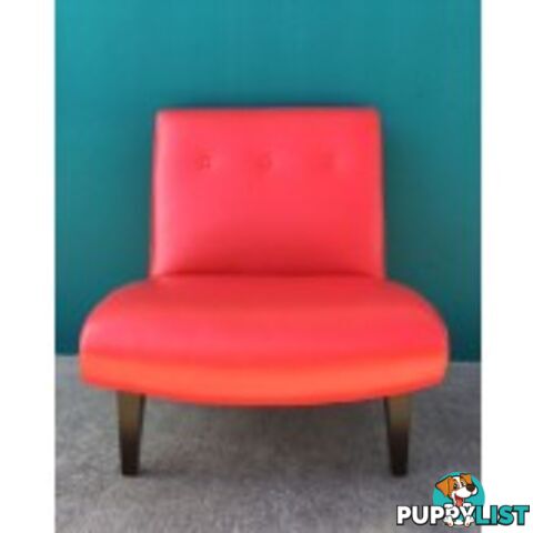 Full Leather Relax Chair / Single Sofa in Red