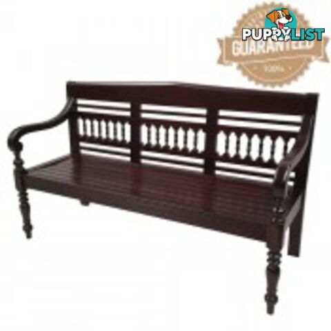 Solid Mahogany Wood 3 Seater Bench / Sofa