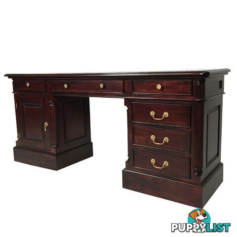 Solid Mahogany Wood Long Writing Desk