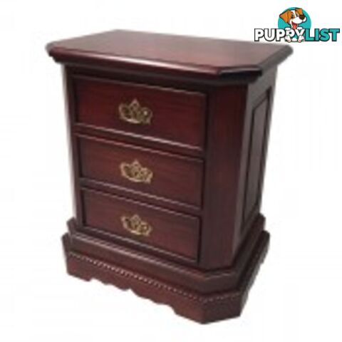 Mahogany Wood Chunky Bedside Table