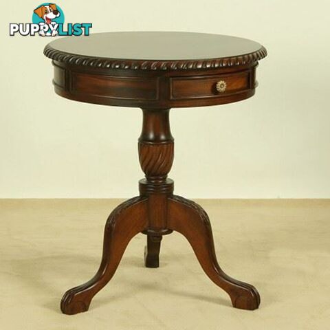 Solid Mahogany Wood 90 cm Round Table