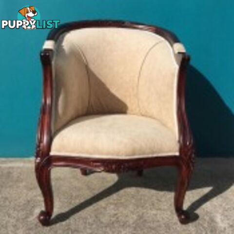 Solid Mahogany Wood Tub Chair