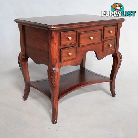 Solid Mahogany Wood Semi Round Hall Table / Low boy