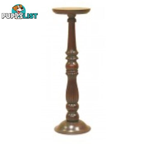 Solid Mahogany Wood Flute Leg Plant Stand / Flower Stand