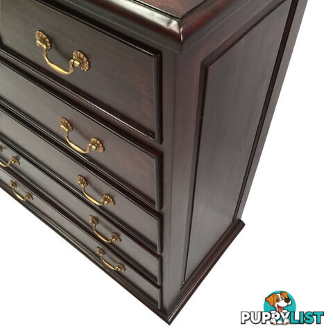 Solid Mahogany Wood Chest of Drawers