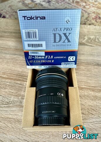 MINT CONDITION Tokina AT-X 11-16mm f2.8 PRO DX II Lens for Canon EOS EF Mount