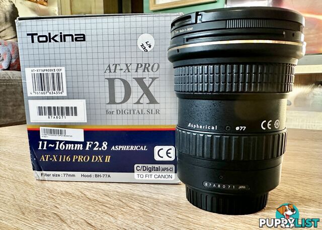 MINT CONDITION Tokina AT-X 11-16mm f2.8 PRO DX II Lens for Canon EOS EF Mount