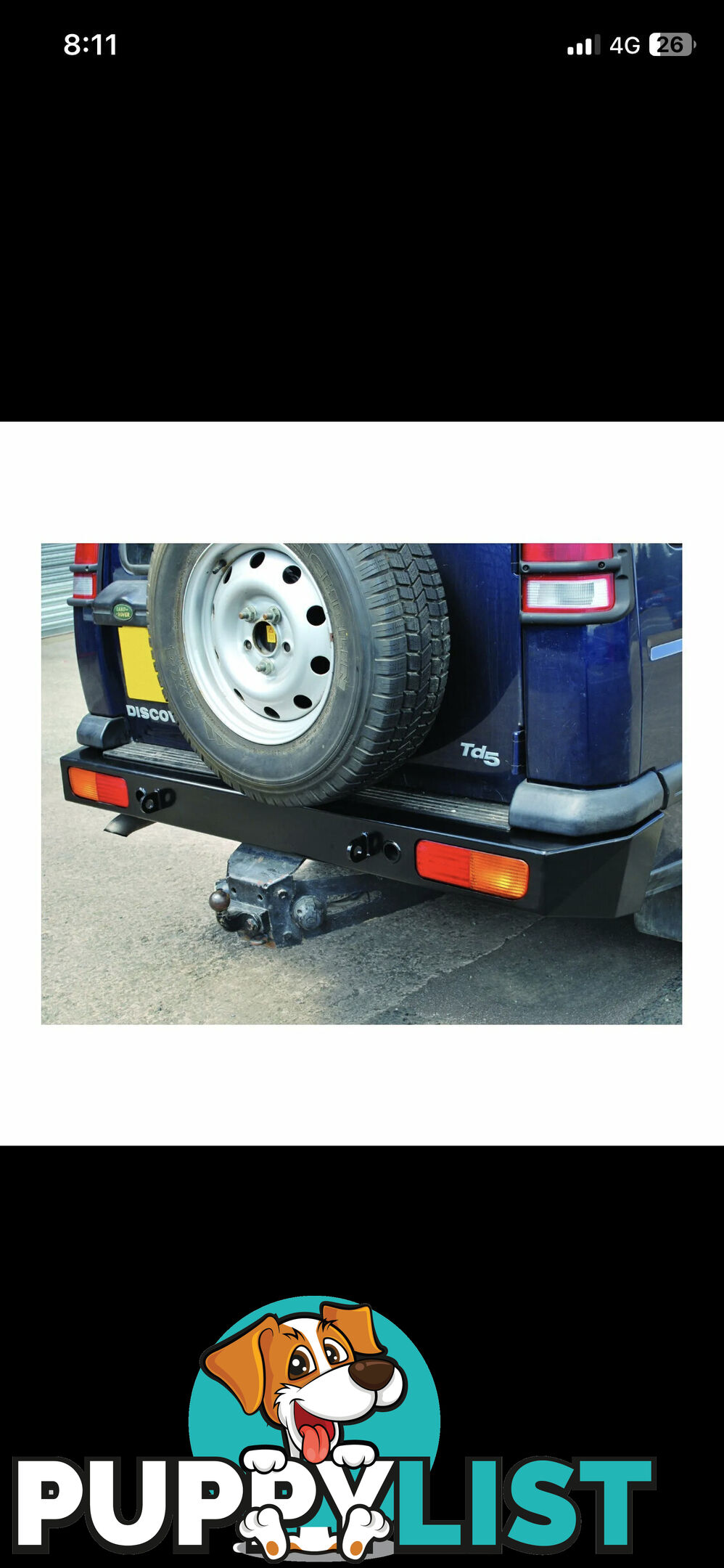 2002 landrover discovery aftermarket rear bar