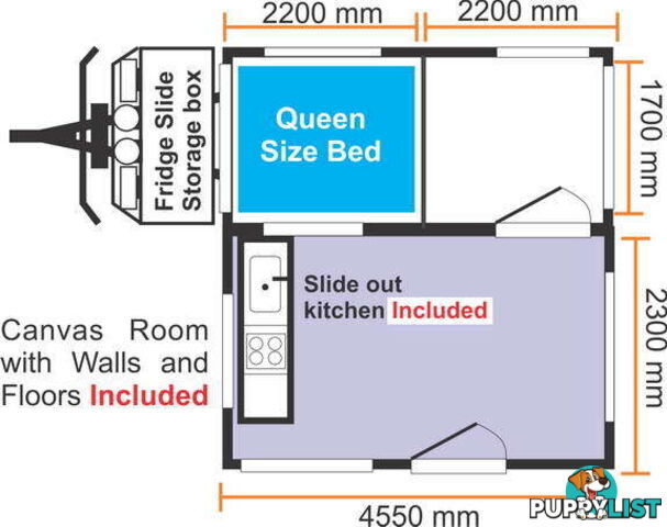 Extremo | Hard Floor Rear Fold Camper Trailer