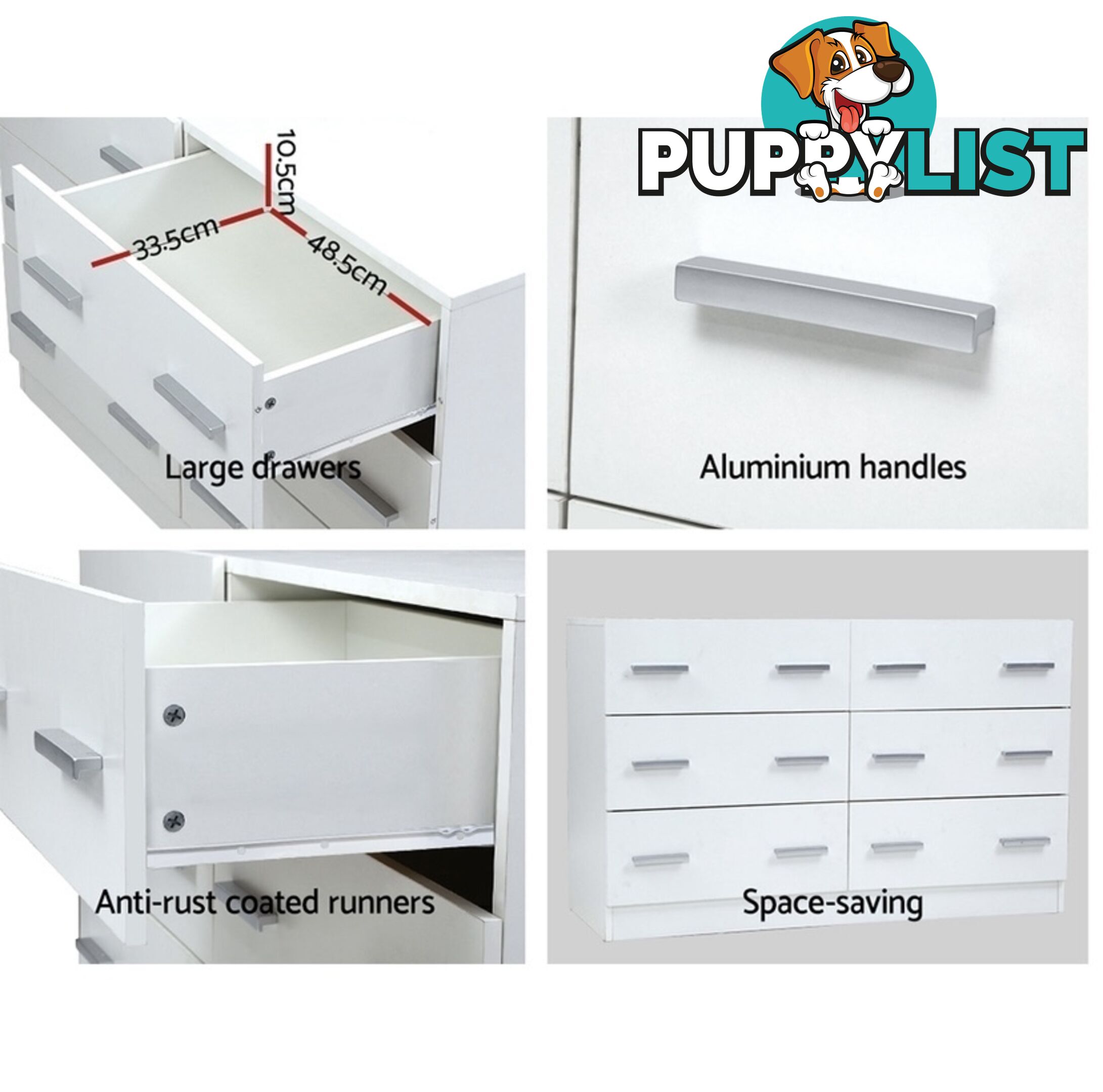 MODERN LOWBOY CHEST OF DRAWERS