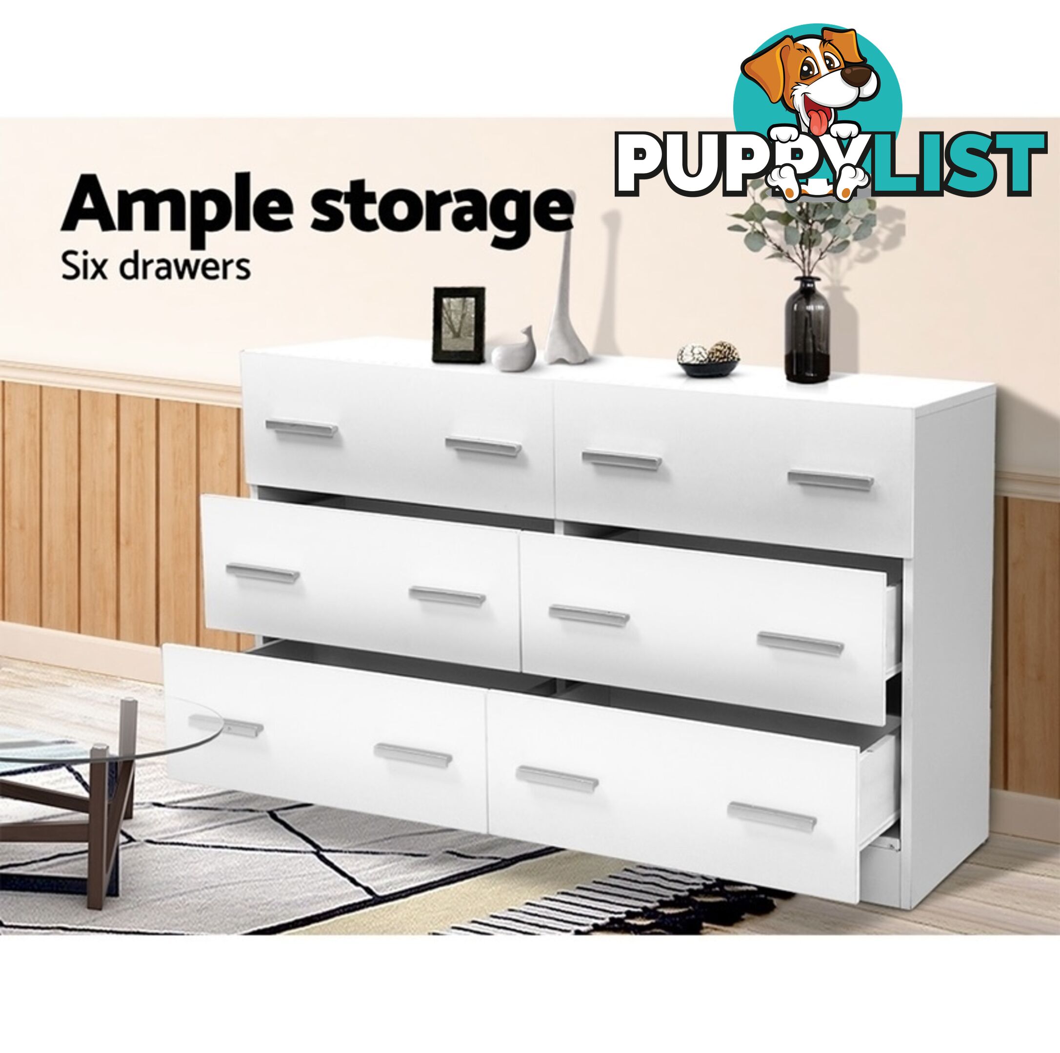 MODERN LOWBOY CHEST OF DRAWERS
